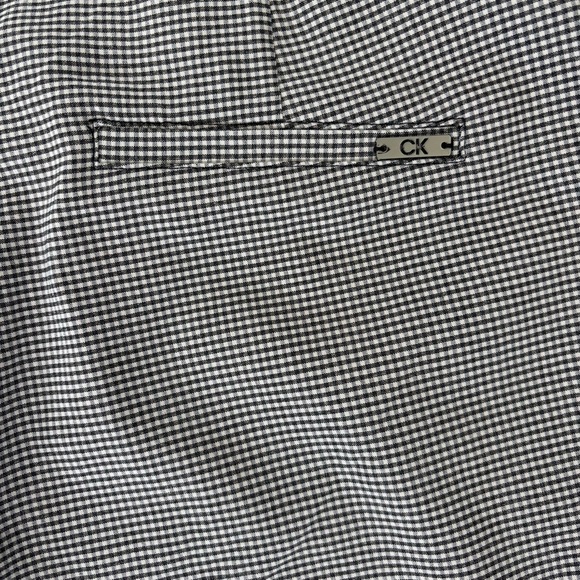 Calvin Klein Black/White Checkered Ankle Stretch Pants Women’s Size 10 - Picture 5 of 6